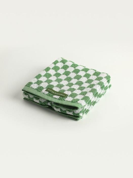 Полотенце Hotel Isla Premium Хлопок Прочное 210 г 1 шт. Isla Зеленый Клетка  Арка  Isla Green Arch Checkerboard 1P