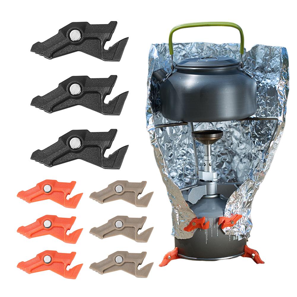 Magnetic Tripod Gas Tank Bracket Multifunctional Camping Stove Stand Outdoor Stove Holder for Backpacking Cooking