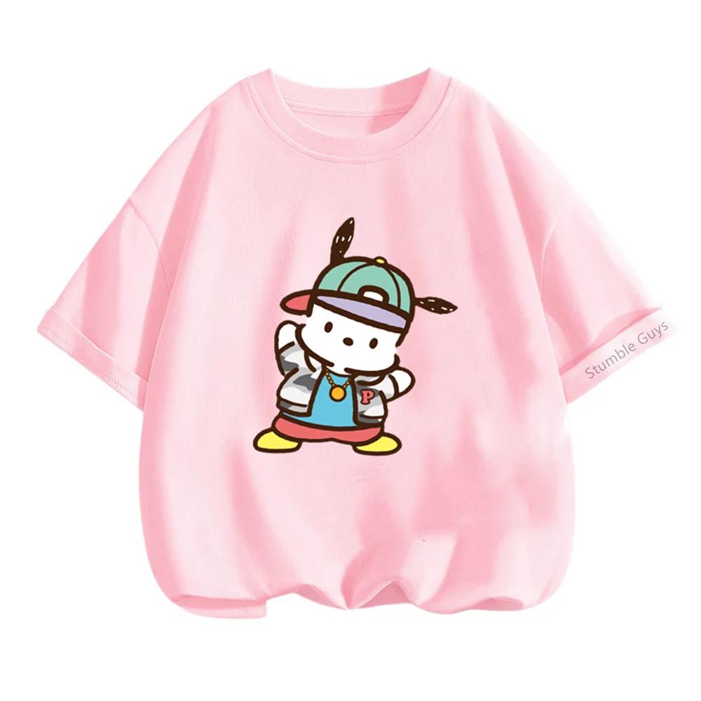 

Summer Casual Fashion Top Sanrio Pochacco Short Sleeve T-Shirt Boys and Girls 100