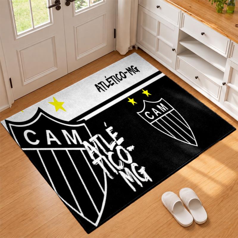 Clube Atletico Mineiro Teppich Fußmatte für Wohnzimmer oder Schlafzimmer Schutzmatte unter dem Stuhl Bürodeko Weihnachtsgeschenk Geburtstagsgeschenk