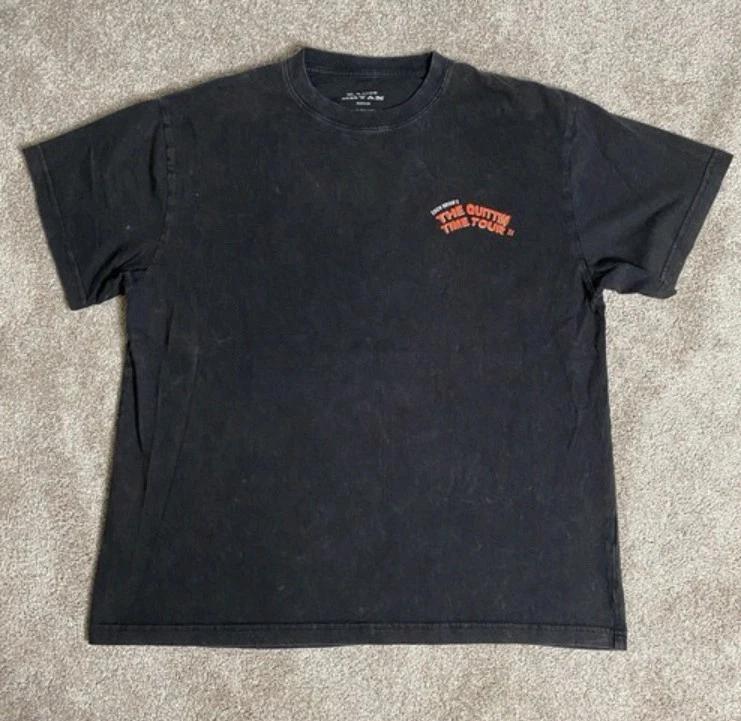 Zach Bryan Shirt Mens Medium Black Quittin Time Tour 2024 Concert Country Music S