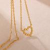 Fashion Necklace Women'S Stainless Steel Temperament Light Luxury Heart Earrings Collarbone Chain Set