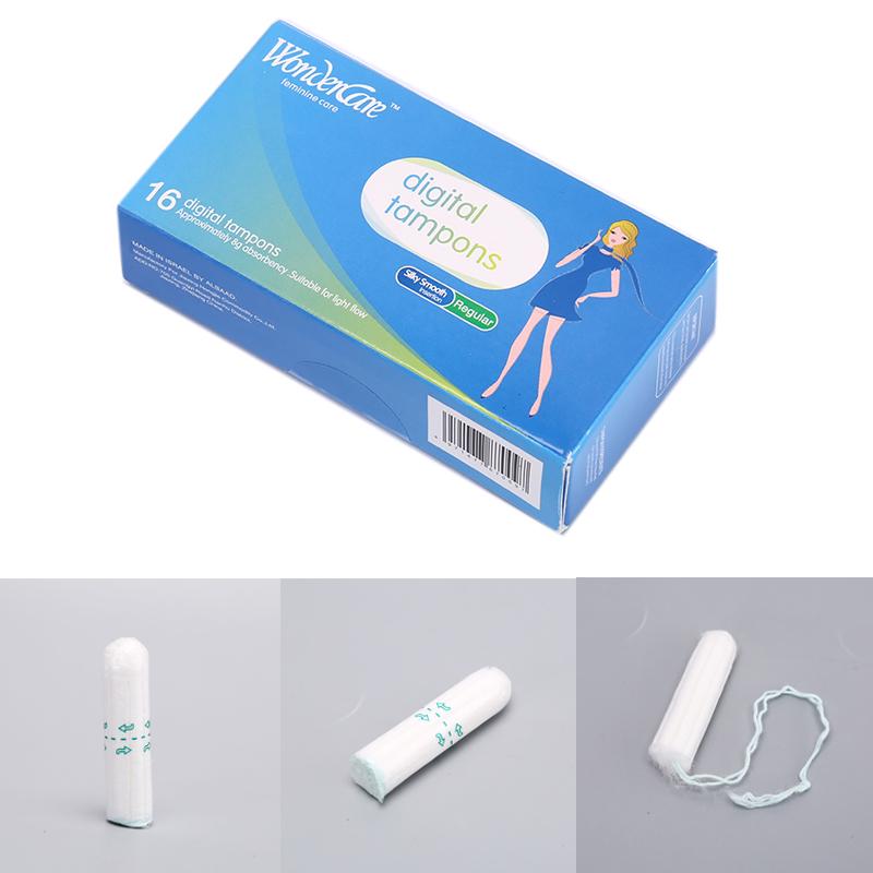 16 Teile/schachtel Super Saugfähigkeit Regelmäßige Baumwolle Tampons Frauen Menstruation