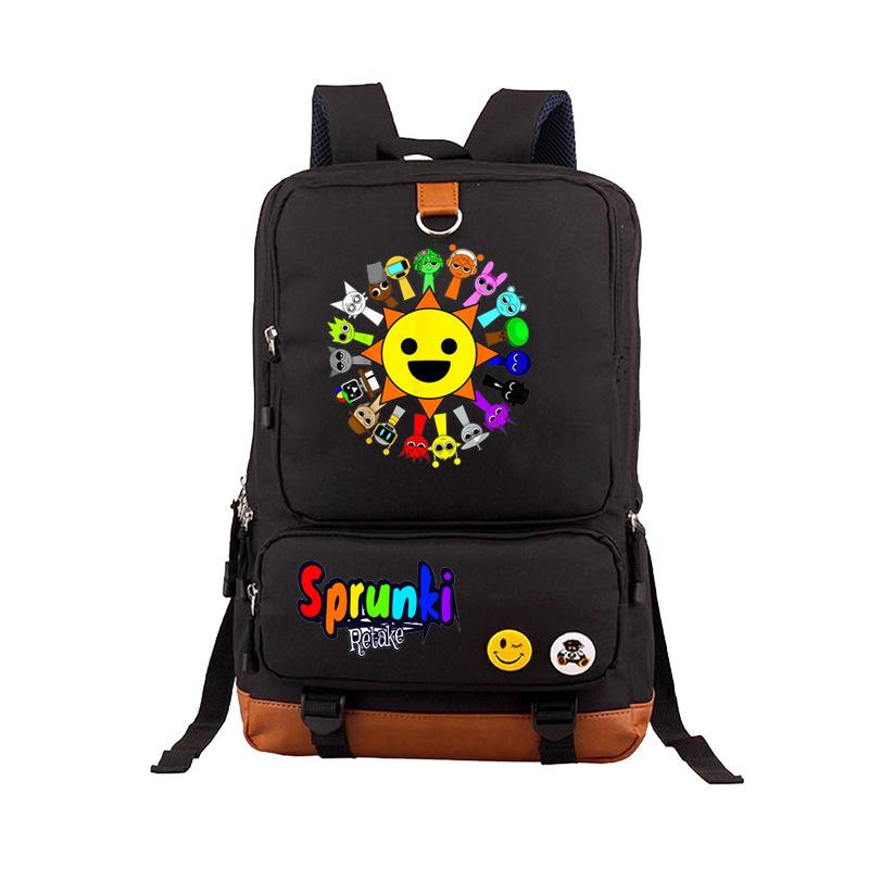 Game Rhythm Box Sprunki Student School Bag Youth Backpack Men S And Women S Casual Backpack Customized drawings and dropshipping