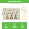 4 Stück/6 Stück Frohe Ostern Hase Platzdeckchen Set aus 4 Schwarz Braun Hase Küchentisch Platzdeckchen 12 x 18 Zoll Saisonale Frühlingsfeiertage Tischdecken