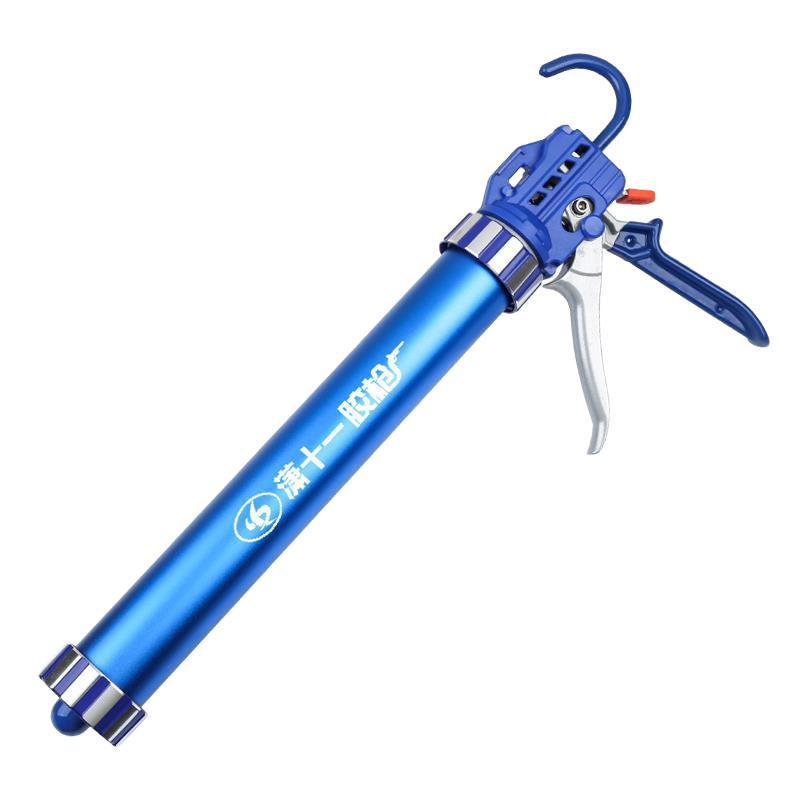 26-Bearing Dual-Use Adhesive and Caulking Gun: Automatic Glue Release, Labor-Saving Design for Glass and Repair Applications.