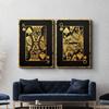 Gold Royal Flush of Spades Poster Playing Poker Cards Canvas Painting Wall Art for Cool Man Cave or Basement Game Room Decor