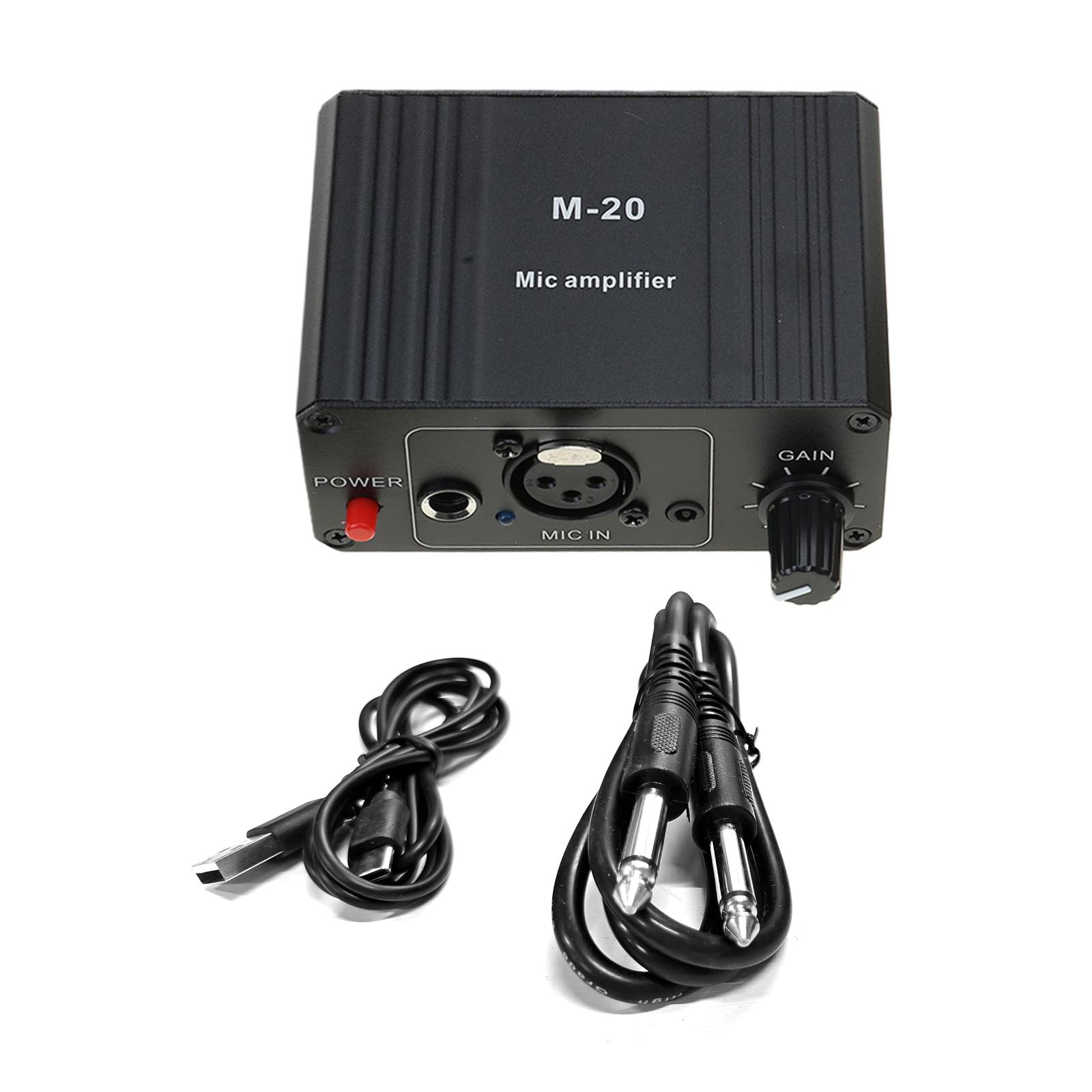 

Low Noise Preamp Microphone Amplifier Microphone Preamp Clean and Clearly Sound Amplification for Home Studios B