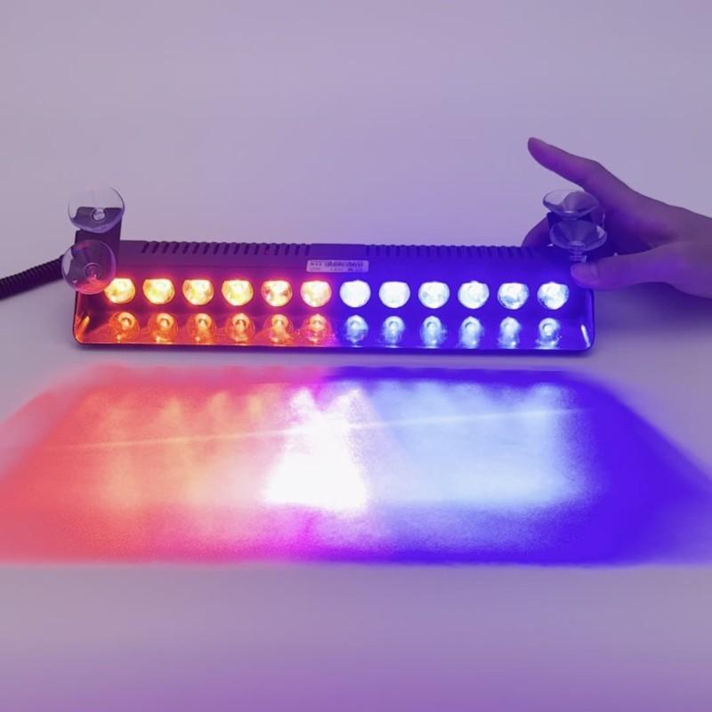 Red Blue Beacon Car Strobe Light Flash Warning Signal Lamp Emergency Windshield Trailer Vehicle Indicator Lights