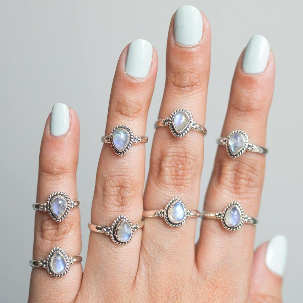 Five Finger Baguette Birthstone Ring by Sunrise Jewelrs • Best Friend Gift • Anniversary Gift • Adjustable Personalized Gemstone Ring •