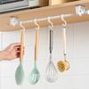 M-Modern-Curtain Rod Holder Clamp Hooks Self Adhesive Clothes Rail Bracket 360 Rotation Triangle Ring Adjustable Hooks