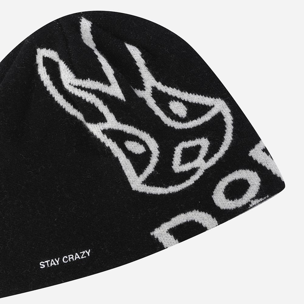 DOD Lambswool Jacquard Beanie (Black)