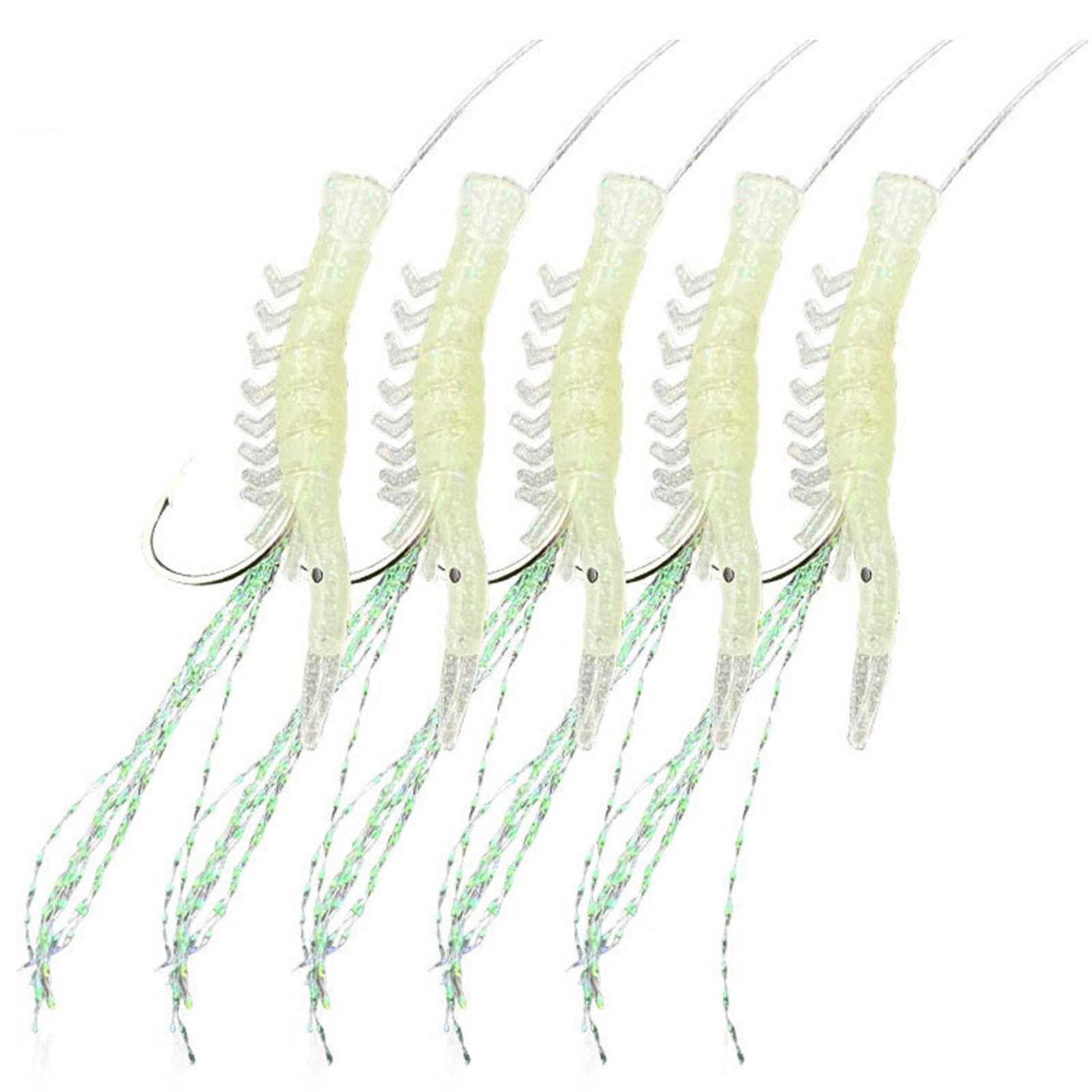 

Fishing Shrimp Lure Rigs Kit Shrimp Fishhooks Glow Shrimp String Hooks Fishing Tackles