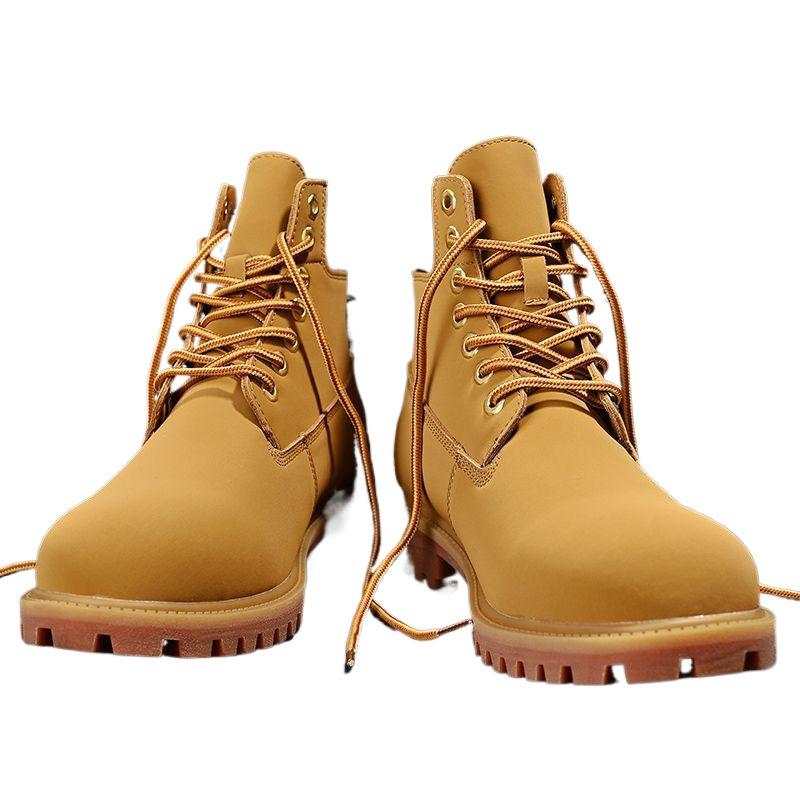 Leather Martin boots men's British style tooling couple shoes desert boots high-top men's shoes big yellow boots shoes men's short boots