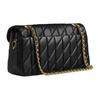 Coach Tabby 33 Quilted Tiger Stripe Push Lock Closure Napa Leather Crossbody Shoulder Bag Large Women bags Brass Black CP151-B4BK