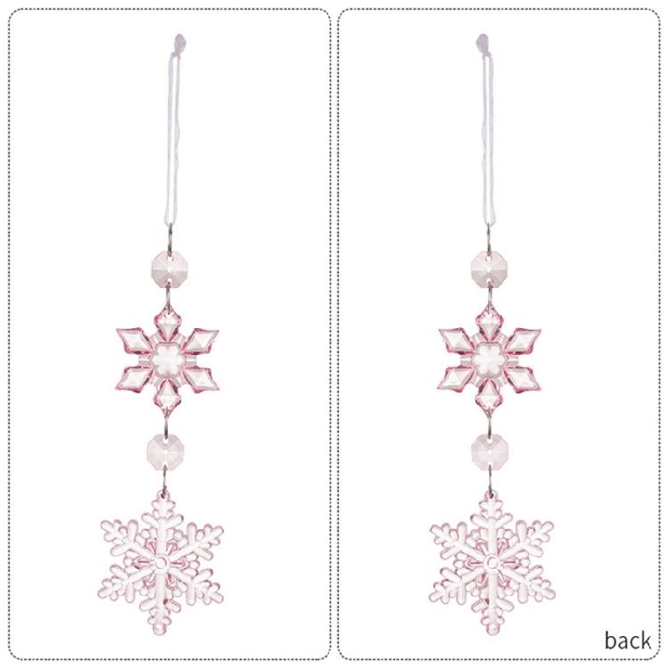 Holiday Snowflake Hanging Set of 4 Multipurpose Christmas Decoration Accessory Portable for Window Door and Wall