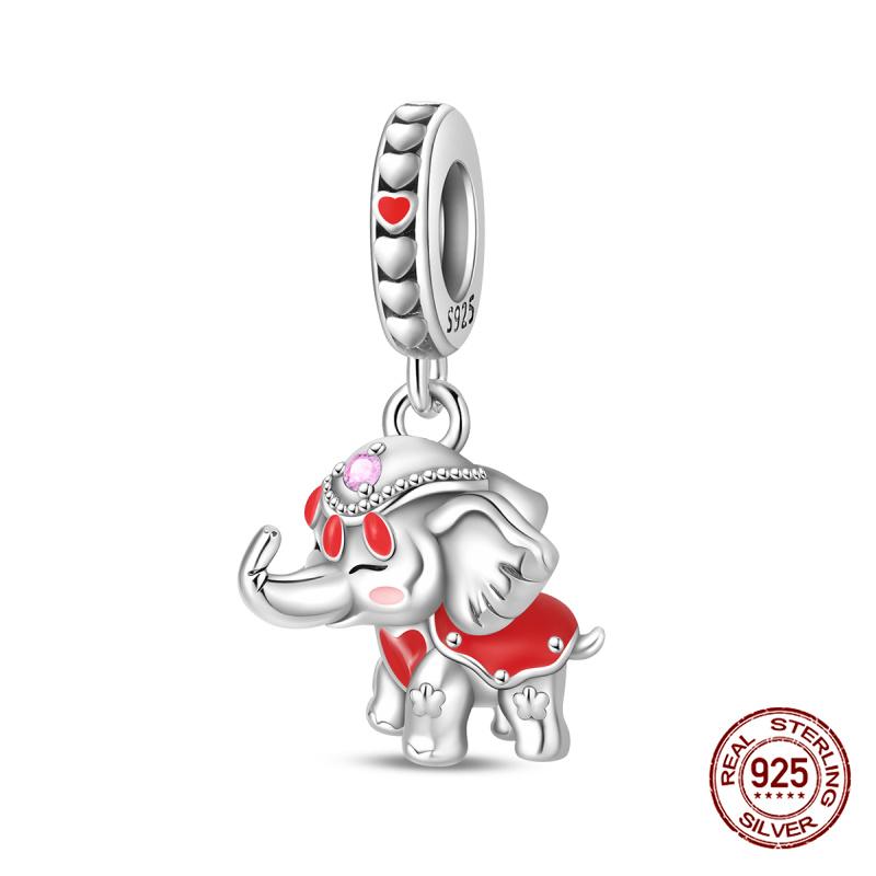 Original Charms Copper Pink Girly Heart-Shaped Charms Bead Fit 3Mm Original Bracelet Womens Diy Fine Jewelry Gifts