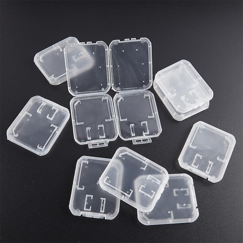 10Pcssd Card Case Transparent Standard Sd Sdhc Microsd Case Box Protector Holder