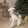 Gangheng White Reindeer Plush Doll Christmas Decorations for Home, Mall Window Display, and Tree Ornaments