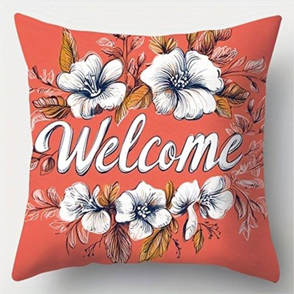 Nordic Style Peony Flower Pattern Home Decor Pillowcase Living Room Sofa Polyester Cushion Cover with Zipper