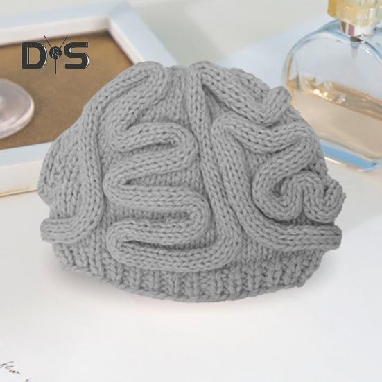 Cappello a Cervello Spaventoso Halloween Berretto Lavorato a Maglia Elastico Spesso per Adulti Bambini Skullies Tieniti Caldo all'Aperto Cappellino per Bambini Copricapo Invernale