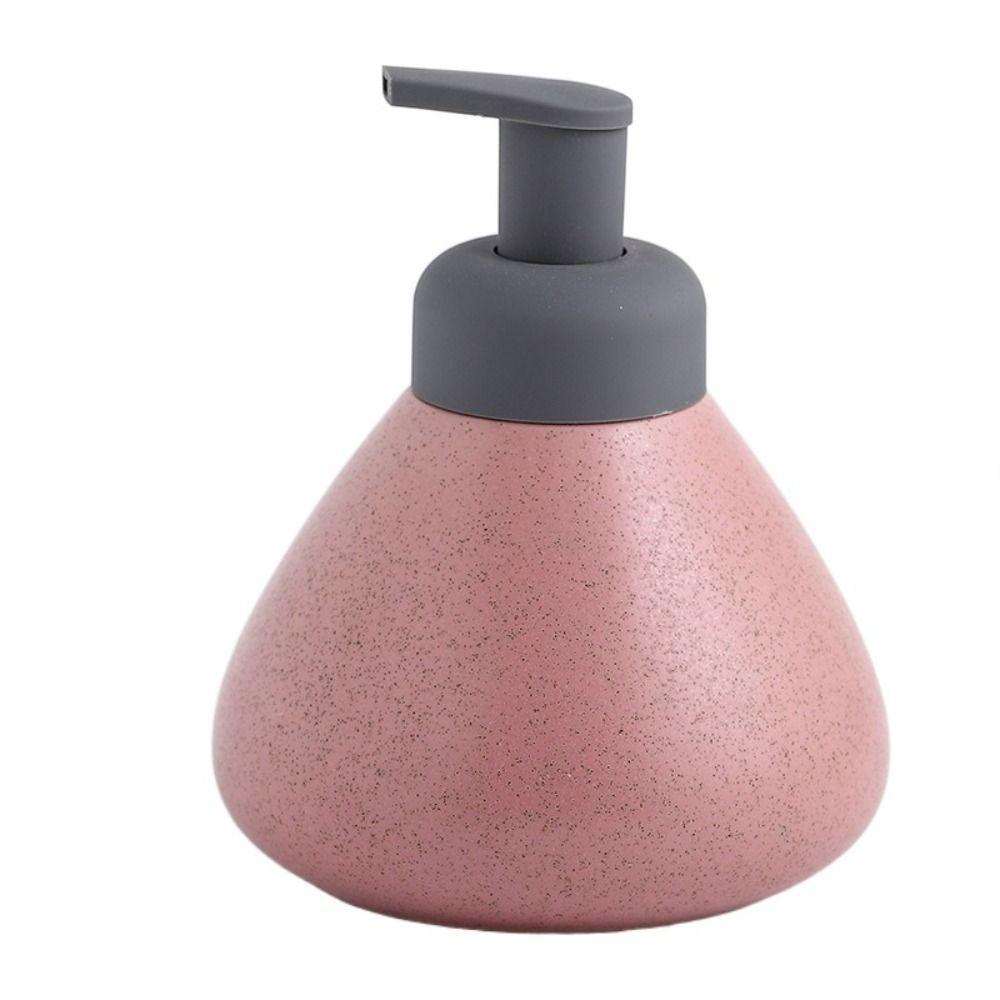 

Multi-shape Lotion Foamer Dispenser Ceramic Foam Pump Bottle Foaming Liquid Soap Dispenser Kitchen Red-Cone type