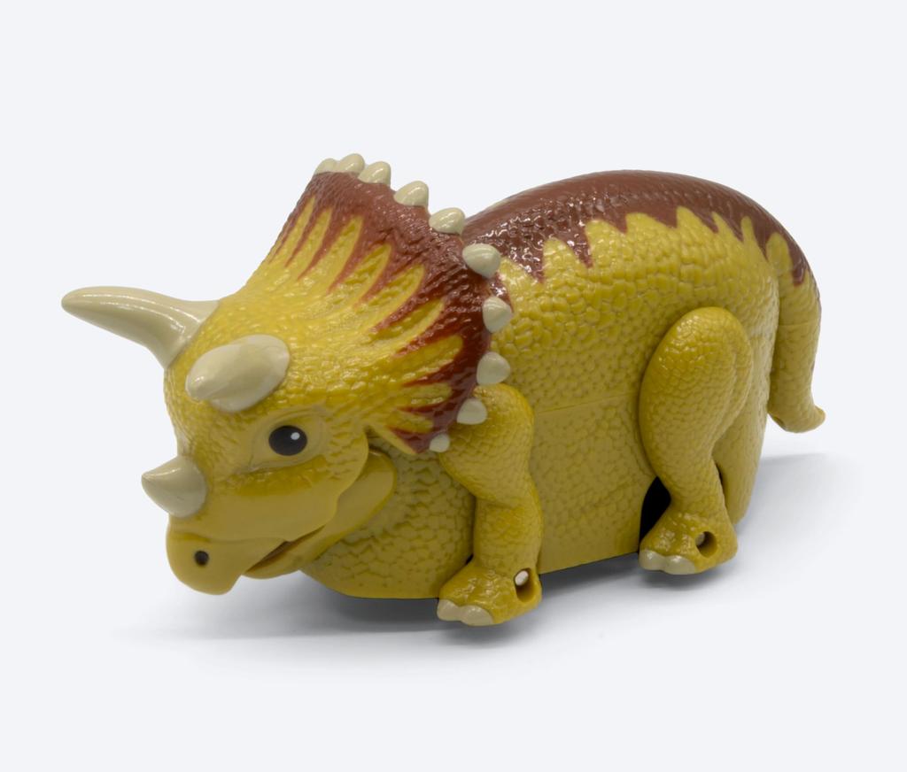 Masudaya Corporation Panel World Run! Triceratops Toy Dinosaur for Ages 3 and Up, Battery Operated, 480-1735