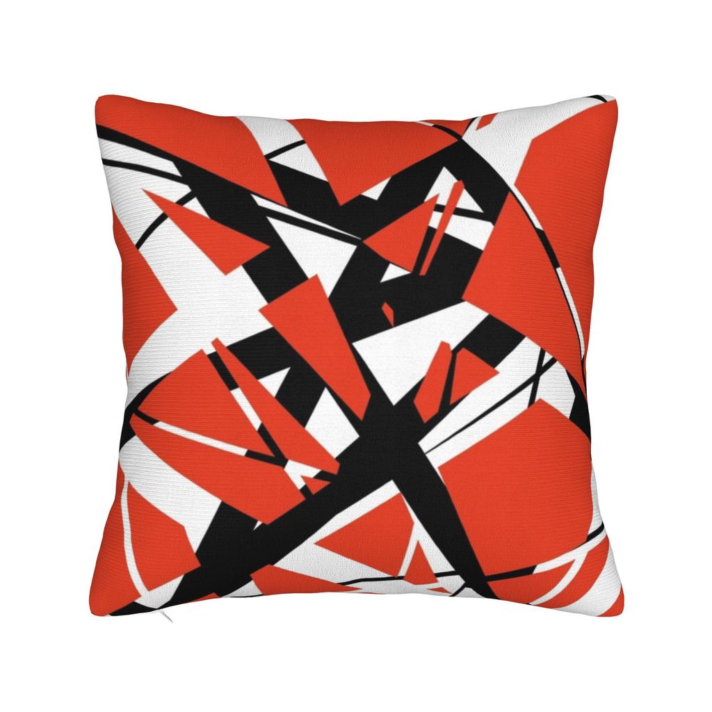 Evh Stripes Van Halen Red Design Pillow Case Soft Pillow Cover Kawaii Pillowcases For Couch Sofa Bedroom