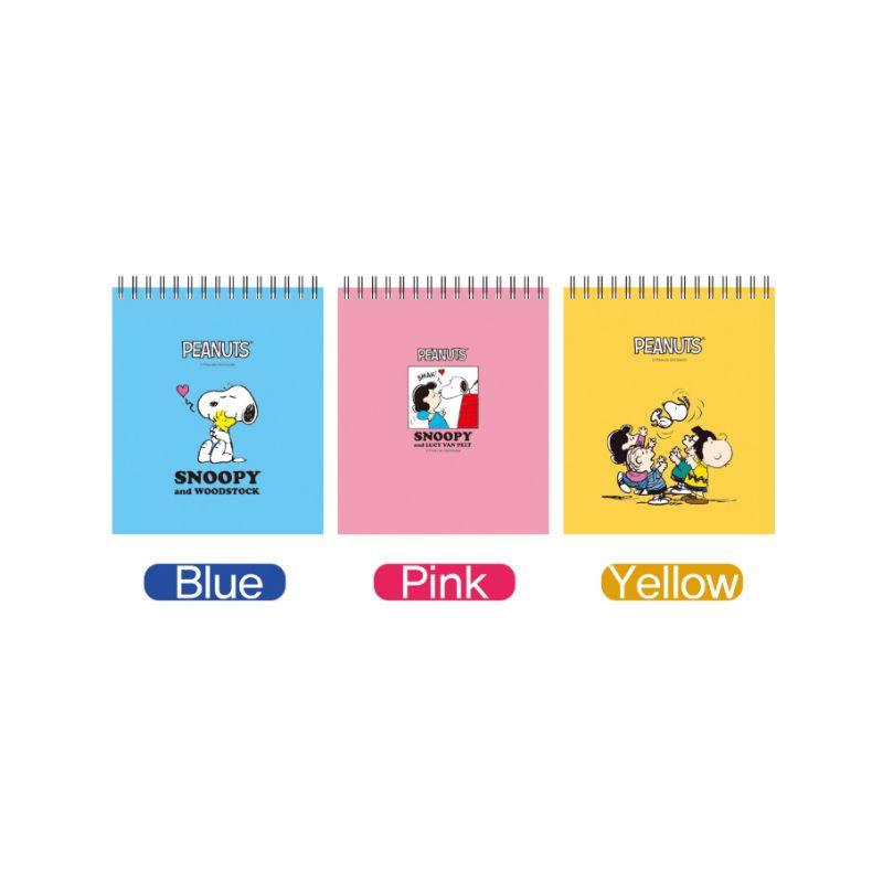 [Back to School] Peanuts Snoopy Top-Spring Grid Notebook - 3 Pack Set