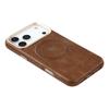 KIGC For iPhone 17 Pro Case Compatible with MagSafe PU Leather TPU Phone Back Cover