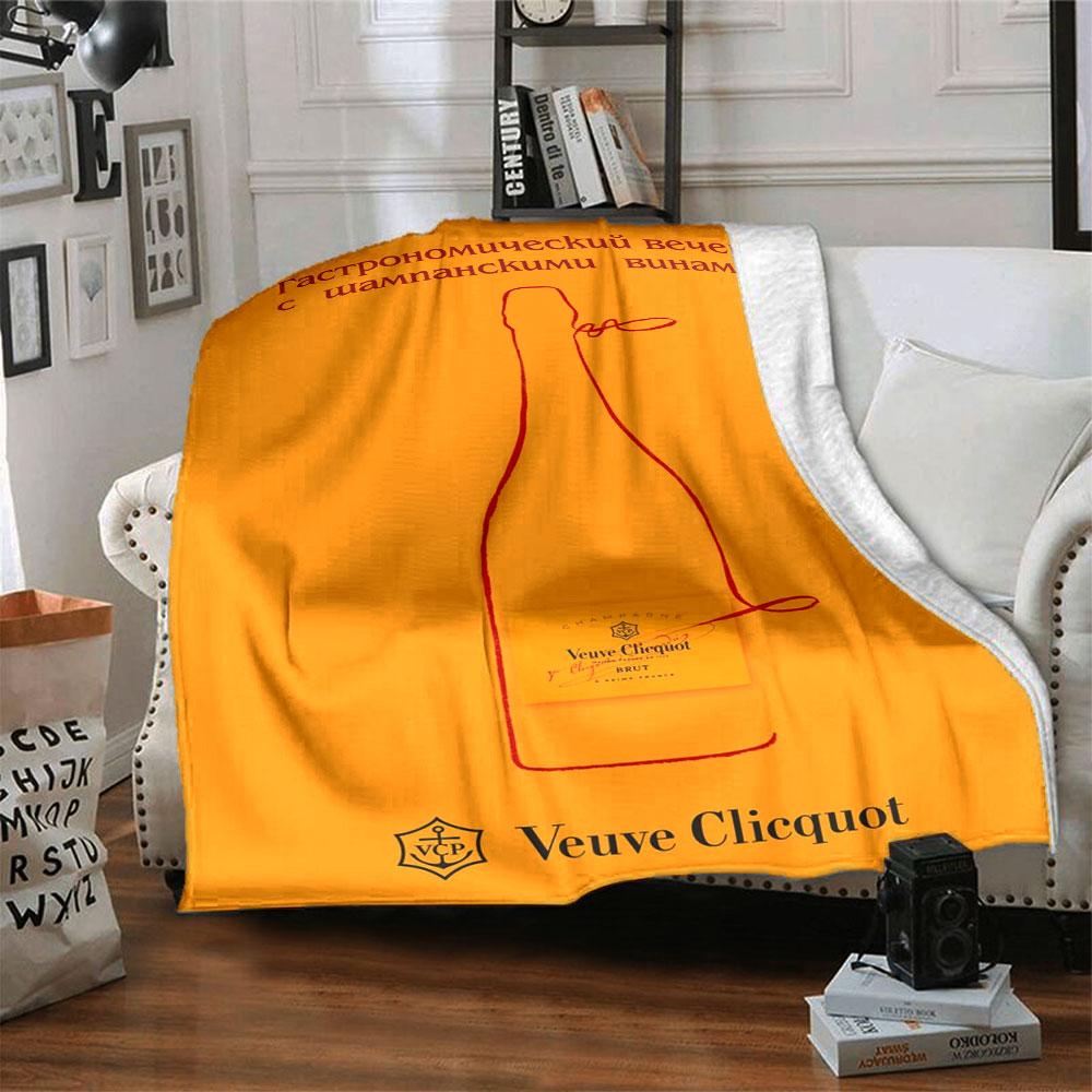 Veuve Clicquot Themed Blanket, Warm Coziness Couch Sofa Bed Blanket Home Decor