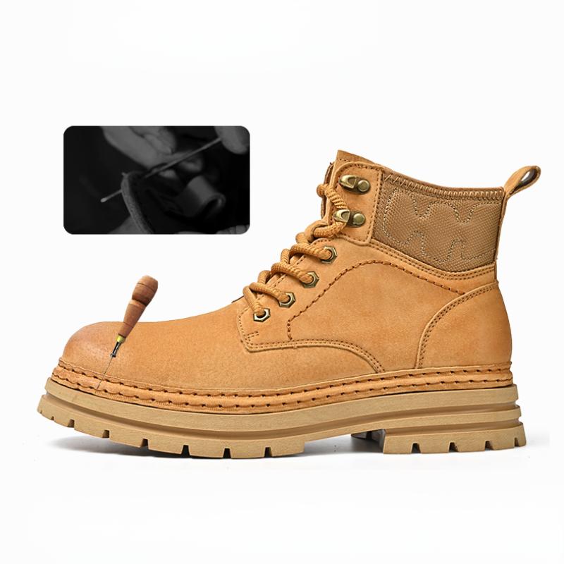 Pánské kotníkové boty s vysokým svrškem Kožené boty Outdoorové boty