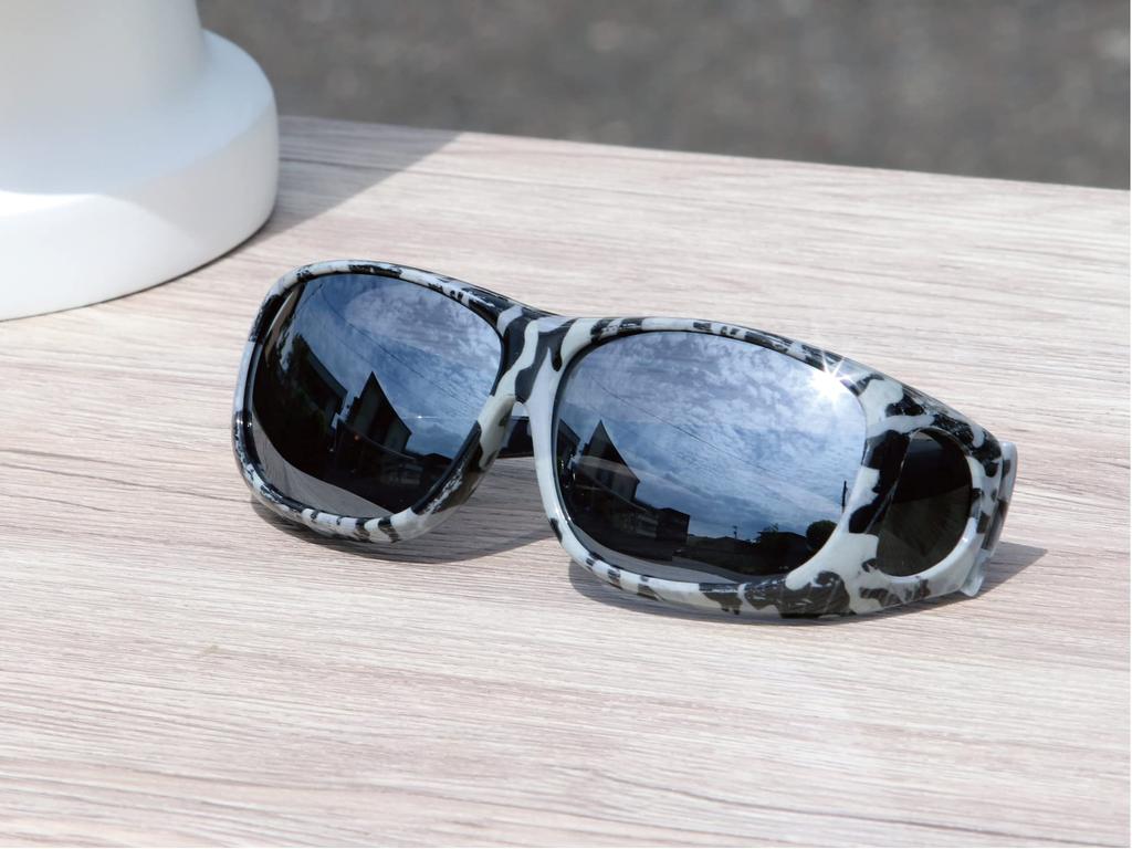 Zealot ZEOG01MLGRM Camouflage Pattern 8 for Men and Outdoor Gray Polarized Over-the-Eye Sunglasses, Colors, Polarized, Mirrored, Women, Fishing,