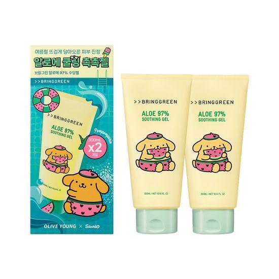 BRING GREEN] Aloe 97% & Pink Aloe 96% Soothing Gel (Single 300ml