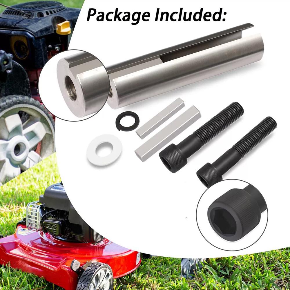 Extended 1" to 1 1/8 inch 1/4" Key Gas Engine Pulley Crank Shaft Sleeve Adapter