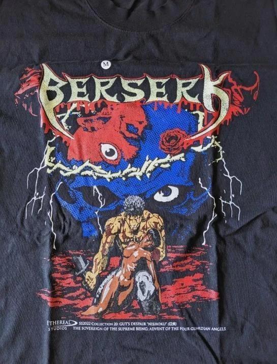 Vintage Anime Berserk T-Shirt graphic full sizes short sleeve