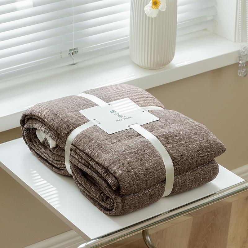 Summer Blanket Cotton Gauze Plain Towel Thread Blanket Doule Couple Bed Cover Quilts Air Conditioning Cool Quilt Bedspreads