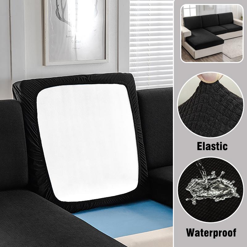 Water-Resistant Sofa Seat Cushion Slipcovers Sectional Couch Cushion Cover Stretch Non-Slip Furniture Protector For Kids, Pets
