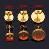 10 pièces 2 pièces Acier Inoxydable Rond Vierge Clous de Support Broches de Base Boucles d'Oreilles Bases de Support Bijoux DIY Fournitures de Fabrication Vente en Gros