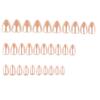 Copertura flash applicazione unghie nude colore solido manicure unghie finte corte a mandorla pezzo per unghie pezzo per unghie