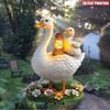 Kachní matka s roztomilými káčátky, 2D plochý akryl, dekorace, vhodné do zahrady, k hrnkovým rostlinám, ven, na terasu, Vánoce, Halloween