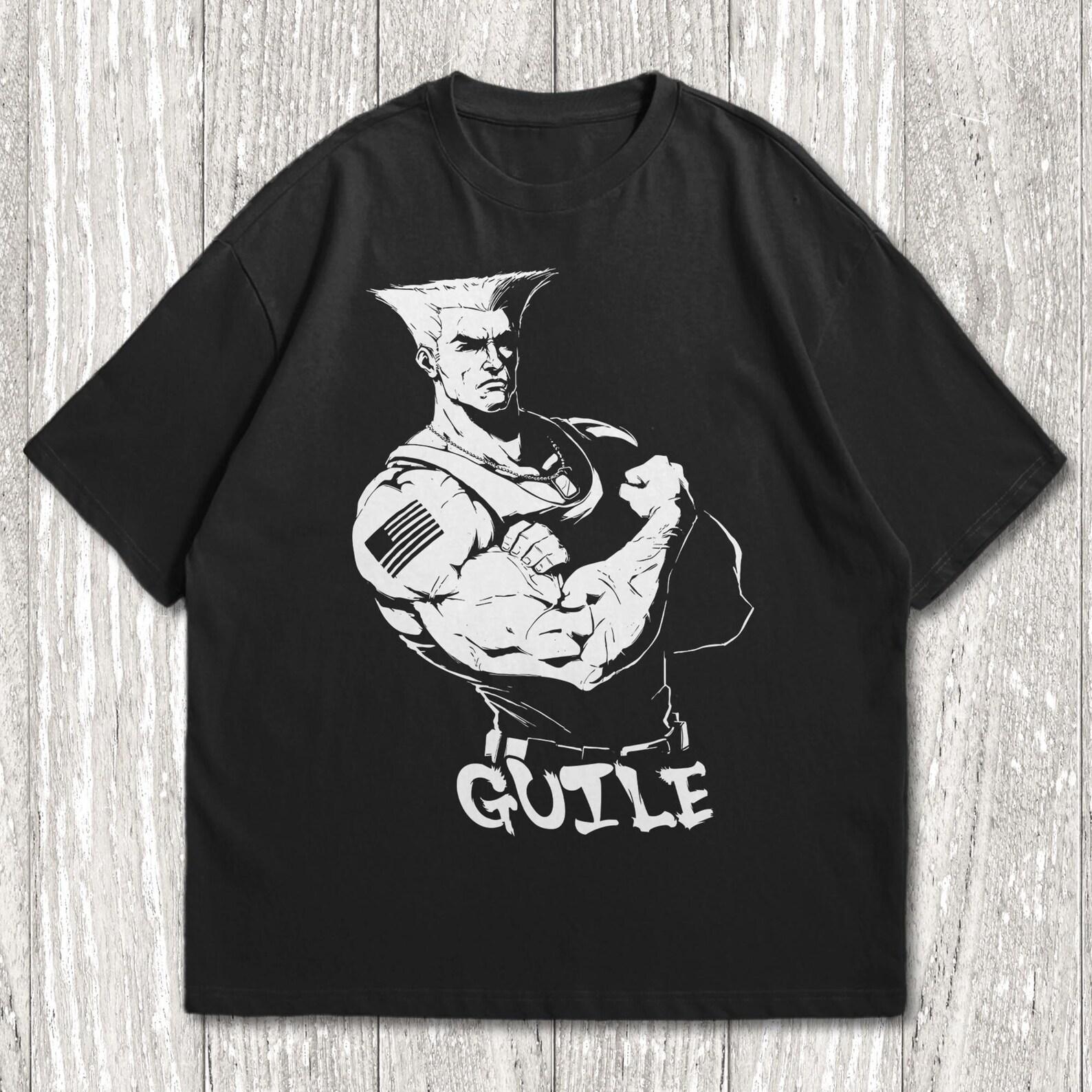 Street Fighting Shirt, Guile T-Shirt, Retro Arcade Unisex T-Shirt L