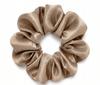 Silk Scrunchie Mulberry 6A Khaki M Medium Premium