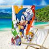 1pc Sonic5 Beach Towel, Beach and Seaside Swimming Pool Equipment, Fashion Pattern, Rectangular, Travel Essentials