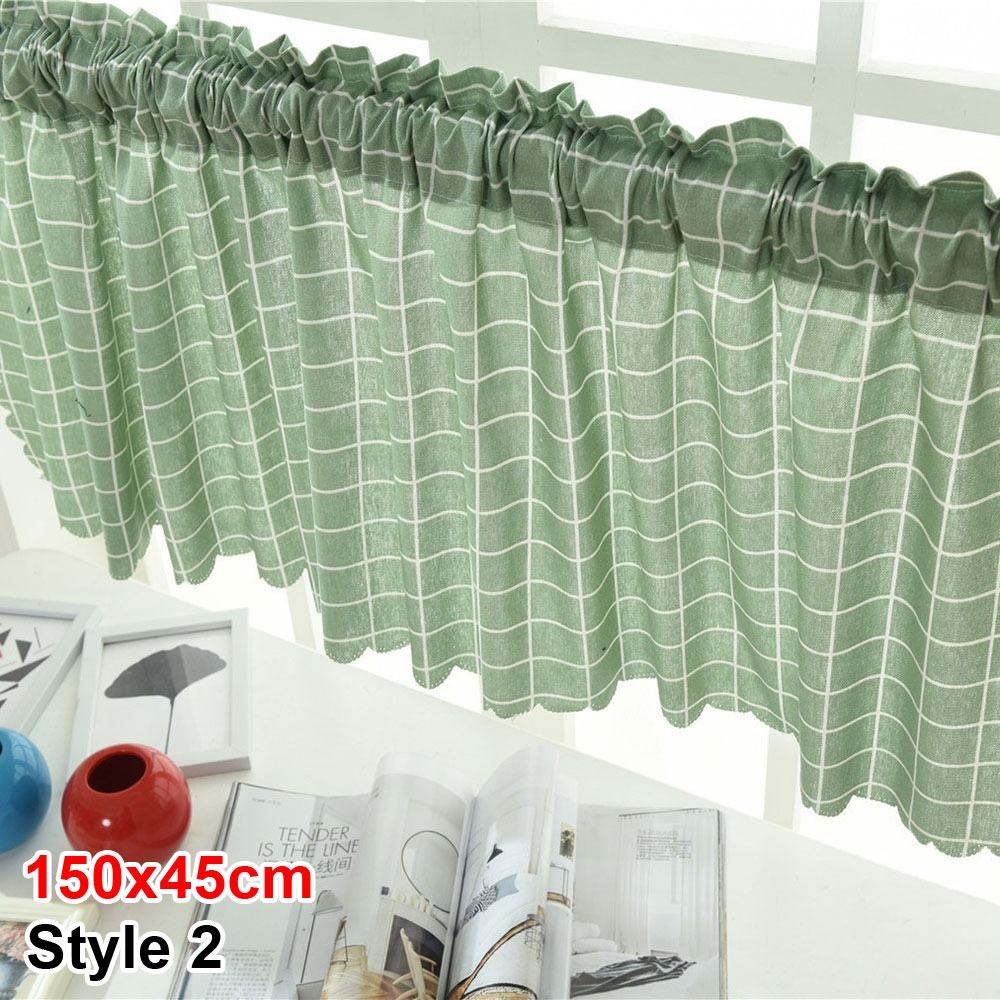 

1 шт. Поліестерова віконна штора з ламбрекеном, поділ, віконні драпірування для дверцят шафи, спальні Style 2