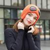 Lady Winter Thicken Warm Hat with Glasses Knitting Wool Skiing Riding Outdoor Warm Beanies