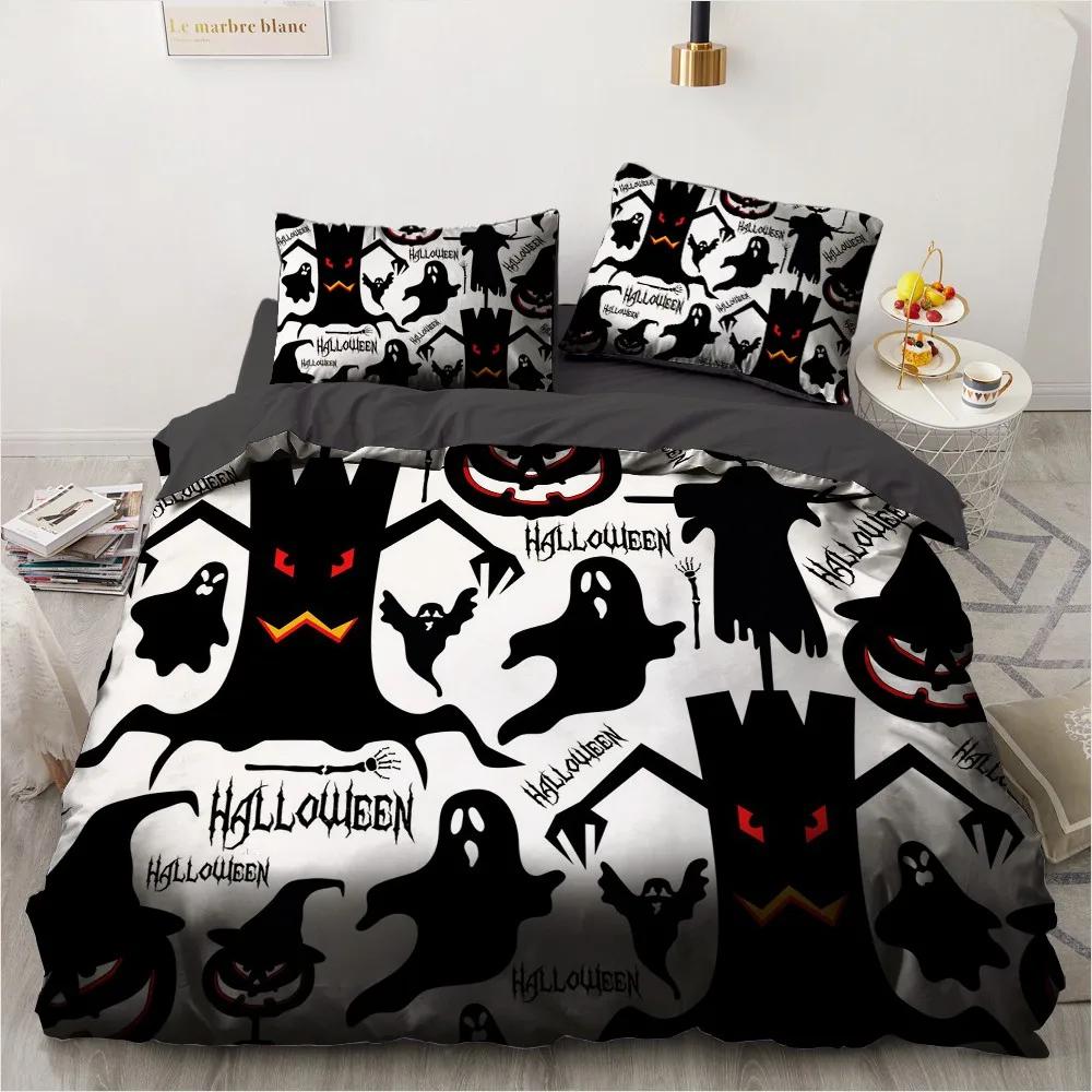 

Black and White Grimace Duvet Cover Black Cartoon Dryad Ghost for Children Boys Gifts Bedroom Decoration Polyester Quilt Cover 70x133cm 2pcs