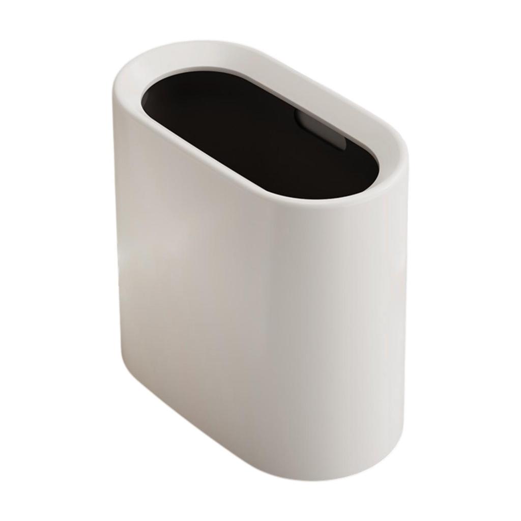 Nordic Dustbin Waste Basket Simple Rubbish Container Slim Garbage Can Bathroom