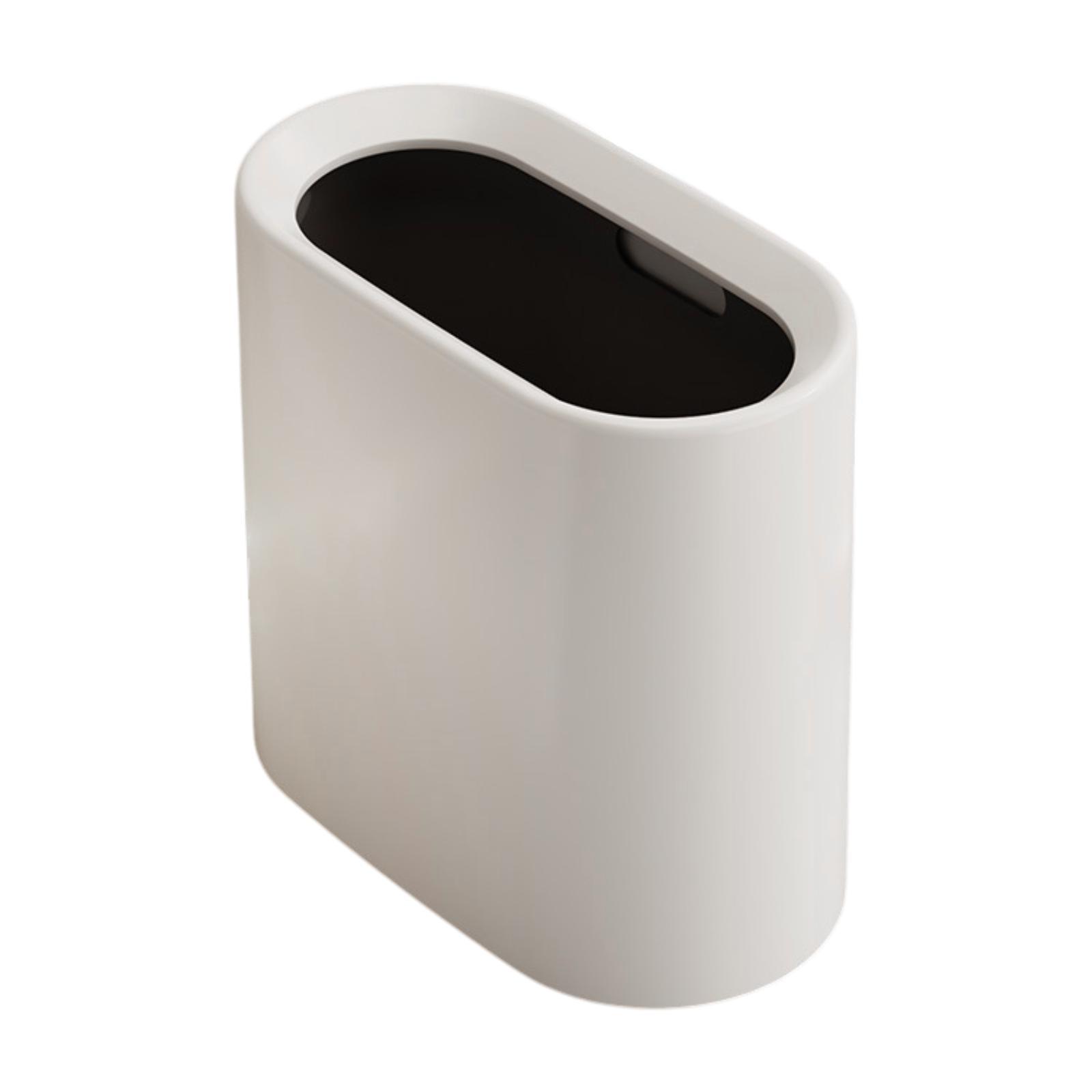 

Nordic Dustbin Waste Basket Simple Rubbish Container Slim Garbage Can Bathroom