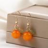 Fashion Earring Women Orange Fruit Drop Hanging Earrings for Teen Funny Girls Female Earrings Jewelry Accessories